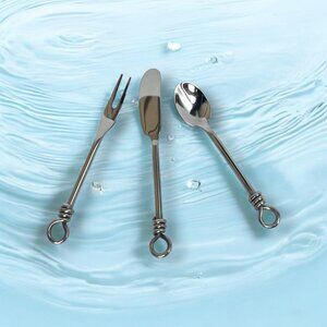 Appetizer Utensil Set (3) Fork, Knife and Spoon. Perfect for charcuterie boards!